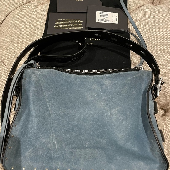 NEW Rag & Bone Studded Leather Small Field Messenger Bag - Picture 7 of 8